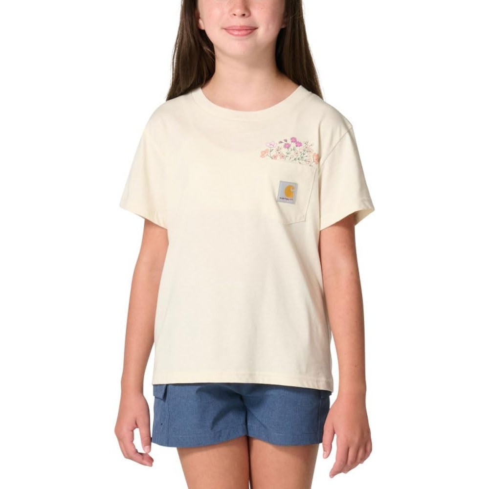 image:imageCarhartt Kids CA7202 ShortSleeve Garden Pocket TShirt GirlsTurtledove