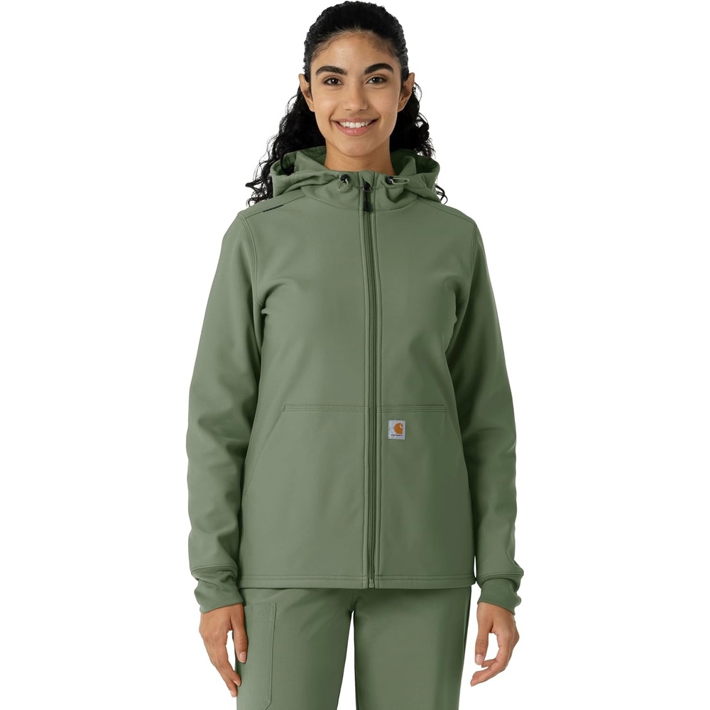 image:imageCarhartt Scrubs C85023 Womens Rugged Flex Modern Fit Bonded Fleece HoOlive