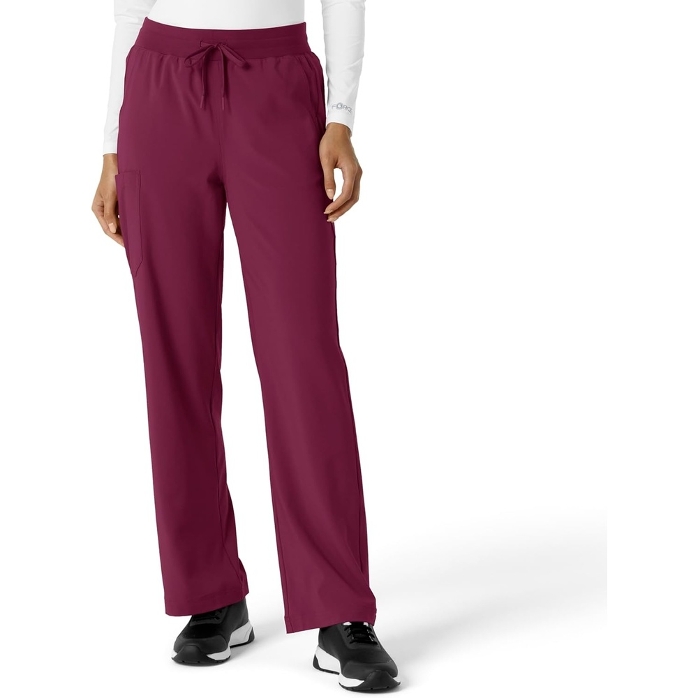 image:imageCarhartt Scrubs for Women Force CrossFlex Boot Cut Pants with 6 PocketsWine