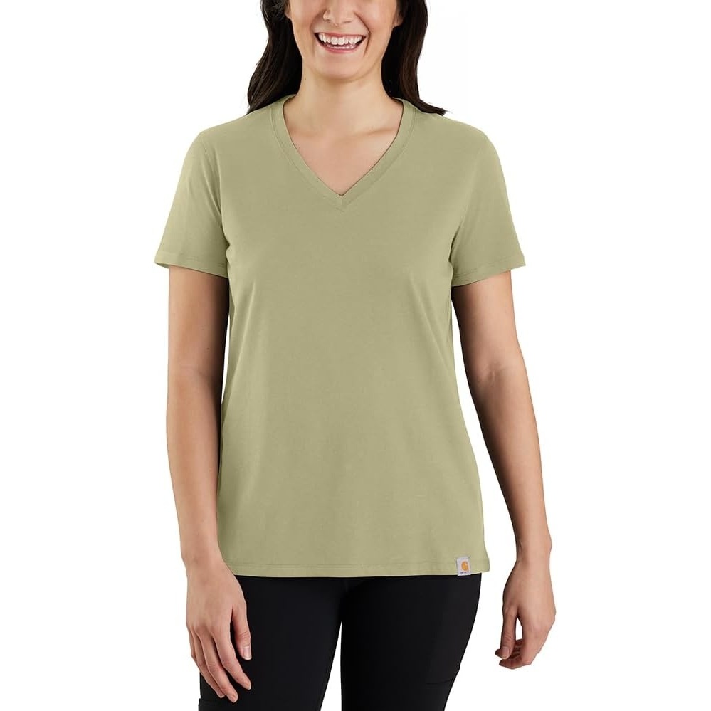 image:imageCarhartt Womens 105739 Womens Tencel Fiber Series Relaxed Fit LighDried Clay