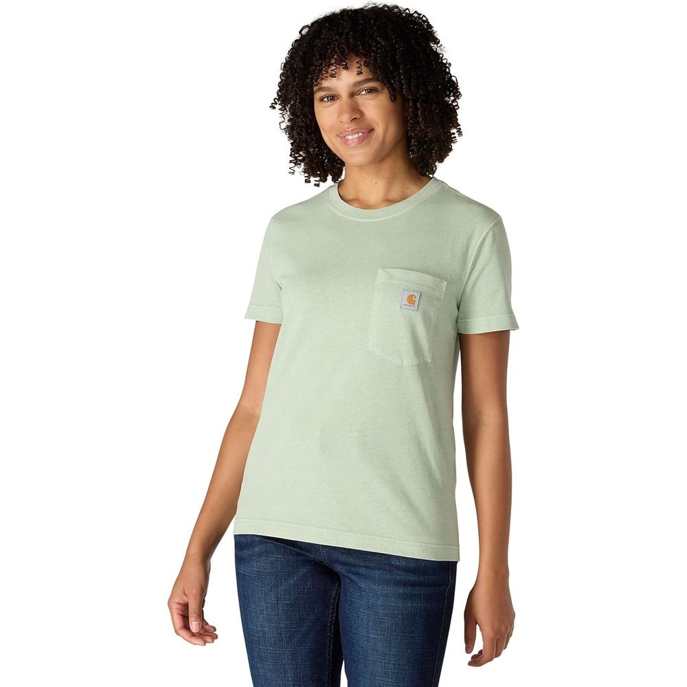 image:imageCarhartt Womens Relaxed Fit Lightweight Short Sleeve Garment Dye Pocket TShirtSeabrook