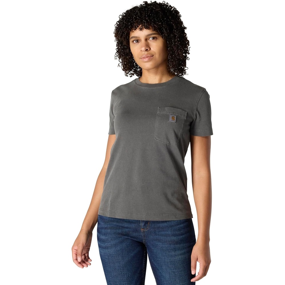 image:imageCarhartt Womens Relaxed Fit Lightweight Short Sleeve Garment Dye Pocket TShirtShadow