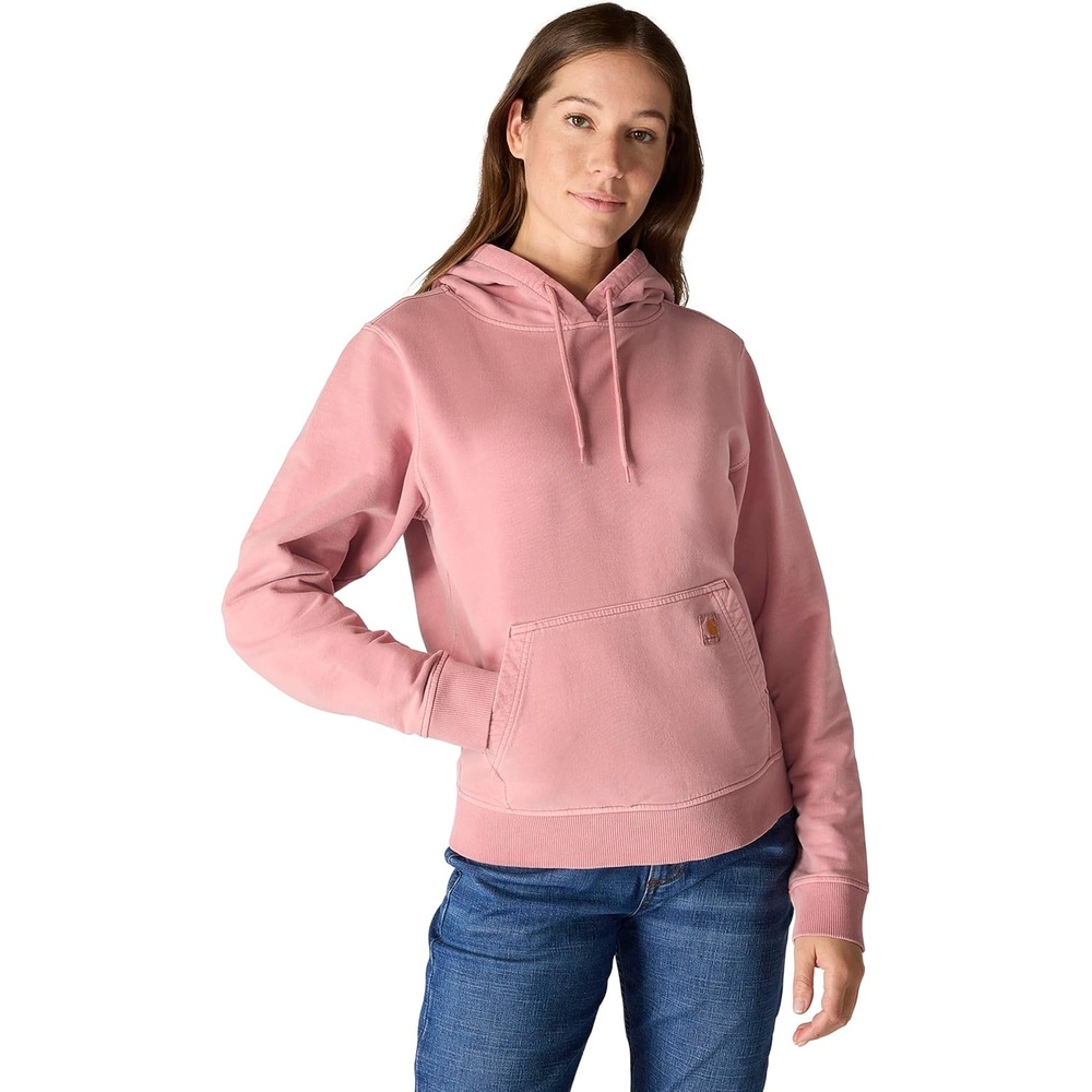 image:imageCarhartt Womens Relaxed Fit Midweight Garment Dye French Terry Hooded SweatshirtRose Tint