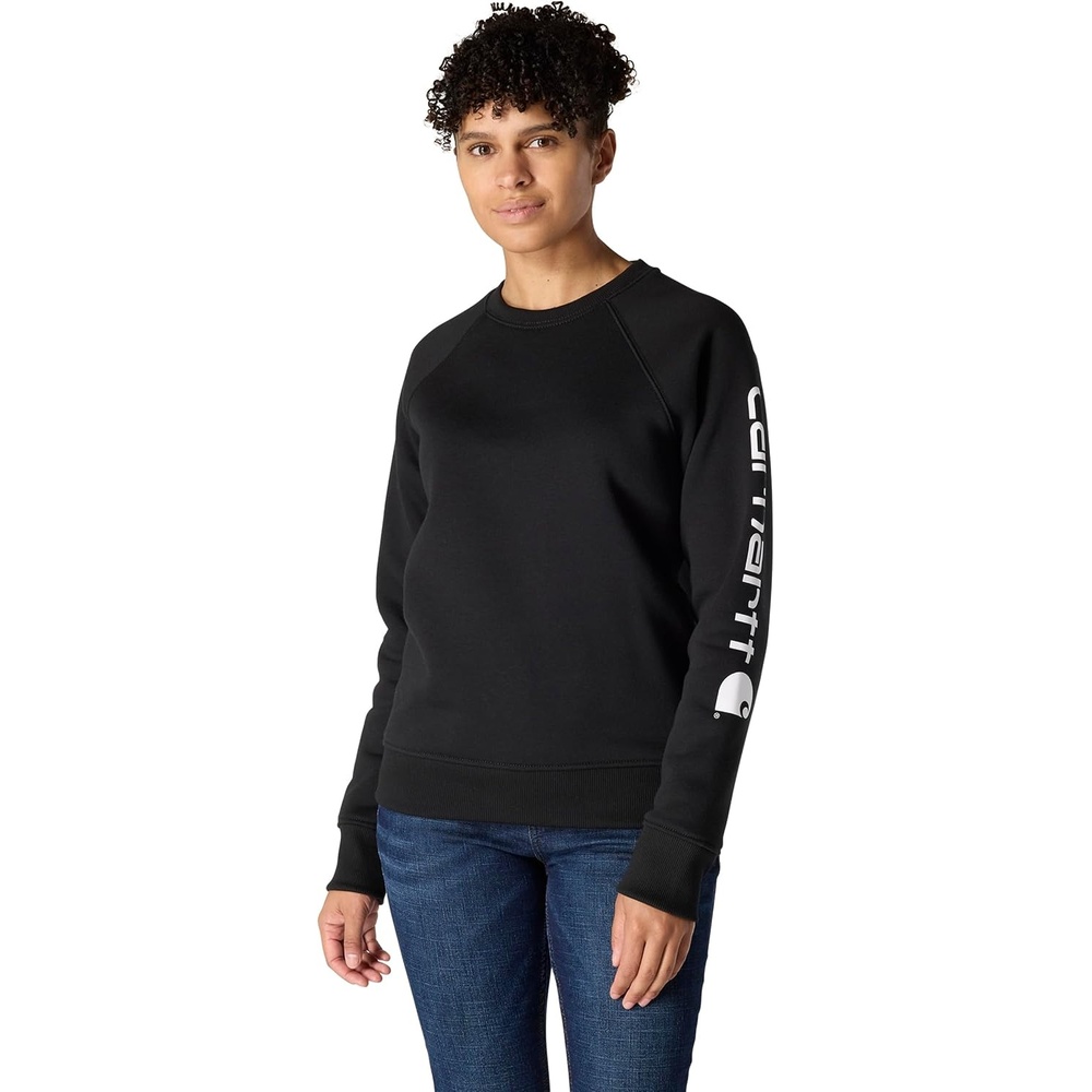 image:imageCarhartt Womens Relaxed Fit Midweight Graphic Crewneck SweatshirtBlack