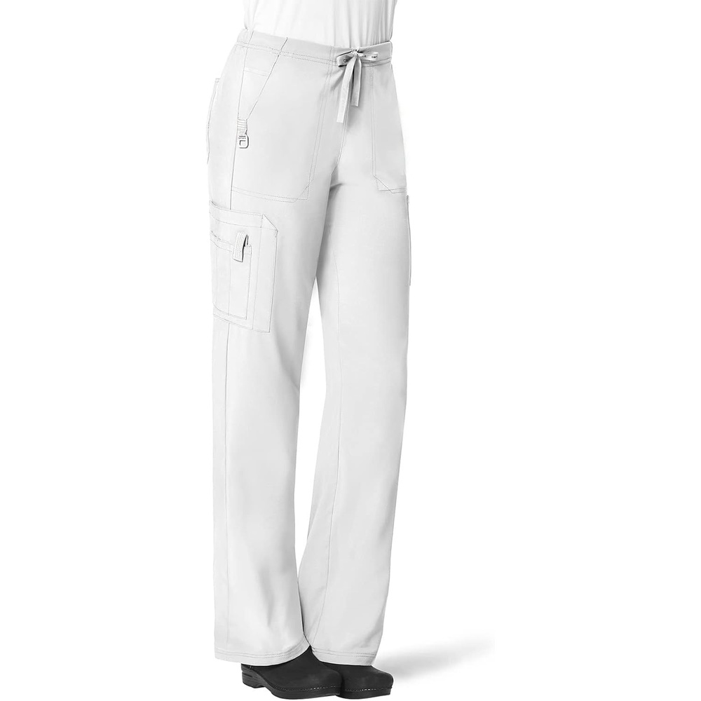 image:imageCrossFlex Womens Boot Cut Cargo Scrub PantWhite
