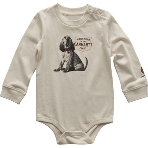 Carhartt Baby Boys Cotton Bodysuit, Short Sleeve Graphic One Piece with Snap Closure(Turtledove)