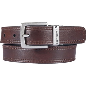 Carhartt Casual and Rugged Belts for Kids, Available in Nylon and Leather Styles(Vegan Leather Reversible (Brown/Black))