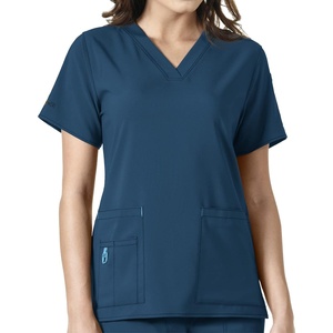 Carhartt Cross-Flex Scrubs for Women, V-Neck Scrub Tops(Caribbean)