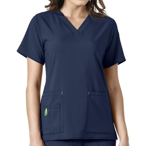Carhartt Cross-Flex Scrubs for Women, V-Neck Scrub Tops(Navy)
