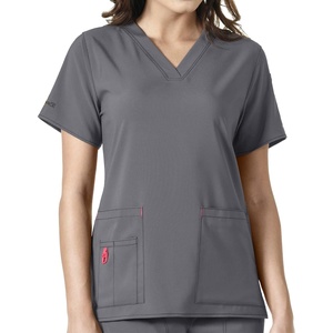 Carhartt Cross-Flex Scrubs for Women, V-Neck Scrub Tops(Pewter)