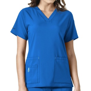 Carhartt Cross-Flex Scrubs for Women, V-Neck Scrub Tops(Royal)