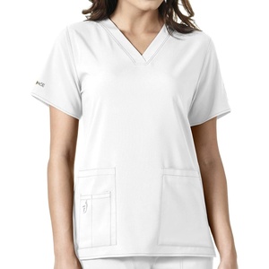 Carhartt Cross-Flex Scrubs for Women, V-Neck Scrub Tops(White)