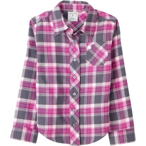 Carhartt Girls 2-6x Pretty Plaid Flannel Shirt(Mercury Grey)