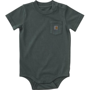 Carhartt Kid’s CA5021 Short-Sleeve Garment Dyed Pocket Bodysuit – Unisex(Laurel Wreath Wash)