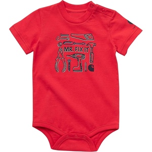 Carhartt Kid’s CA6500 Short-Sleeve Toolbelt Bodysuit – Boys(Bittersweet Red Farming)
