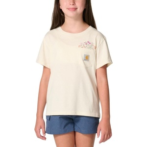 Carhartt Kid’s CA7202 Short-Sleeve Garden Pocket T-Shirt – Girls(Turtledove)