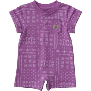 Carhartt Kid’s CM5419 Short-Sleeve French Terry Romper – Unisex(Bodacious)