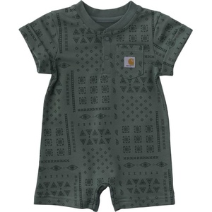 Carhartt Kid’s CM5419 Short-Sleeve French Terry Romper – Unisex(Laurel Wreath)