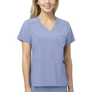 Carhartt Scrubs C12610 Women’s Force® Cross-Flex Modern Fit Chest Pocke(Ceil Blue)