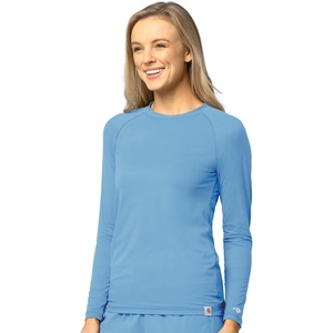 Carhartt Scrubs C31002 Women’s Force® Modern Fit Long Sleeve Tee(Azure Blue)