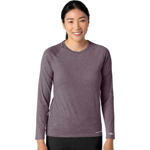 Carhartt Scrubs C31002 Women’s Force® Modern Fit Long Sleeve Tee(Black Plum Heather)