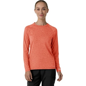 Carhartt Scrubs C31002 Women’s Force® Modern Fit Long Sleeve Tee(Dusty Cedar Heather)