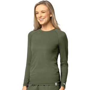 Carhartt Scrubs C31002 Women’s Force® Modern Fit Long Sleeve Tee(Olive)