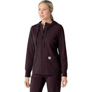 Carhartt Scrubs C85023 Women’s Rugged Flex® Modern Fit Bonded Fleece Ho(Dark Sepia)