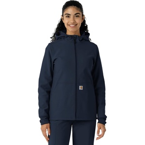 Carhartt Scrubs C85023 Women’s Rugged Flex® Modern Fit Bonded Fleece Ho(Navy)