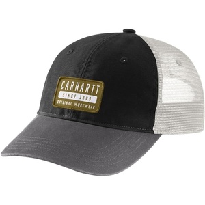 Carhartt Women’s 105248 Women’s Canvas Mesh Back Workwear Patch Cap(Black)