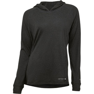 Carhartt Women’s Force Midweight Stretch Base Layer Hoodie(Black Heather)