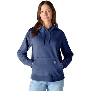 Carhartt Women’s Relaxed Fit Midweight Garment Dye French Terry Hooded Sweatshirt(Lunar Blue)