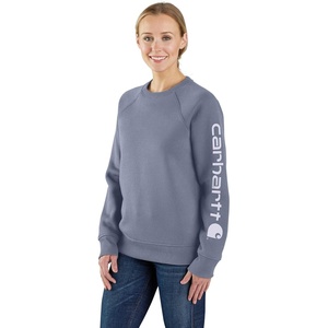Carhartt Women’s Relaxed Fit Midweight Graphic Crewneck Sweatshirt(Wisteria Heather)