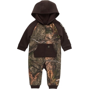 Carhartt baby-boys Long-sleeve Hooded Zip-up Footless Jumpsuit One-piece Hoodie(Mossy Oak Country Dna Camo)