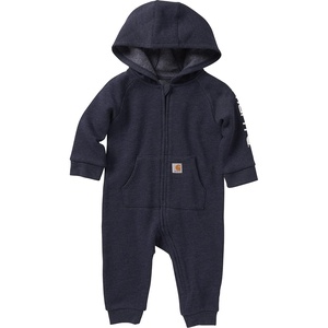 Carhartt baby-boys Long-sleeve Hooded Zip-up Footless Jumpsuit One-piece Hoodie(Navy Blazer Heather)