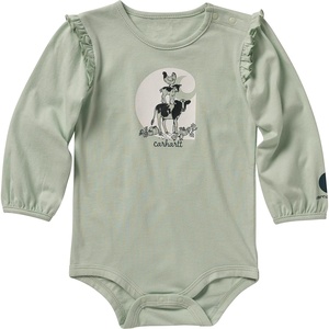 Carhartt baby-girls Knit Long Sleeve Henleyneck Bodysuit(Gossamer Green)