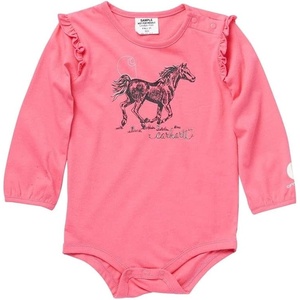 Carhartt baby-girls Knit Long Sleeve Henleyneck Bodysuit(Pink Lemondade)