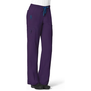 Cross-Flex Women’s Boot Cut Cargo Scrub Pant(Eggplant)