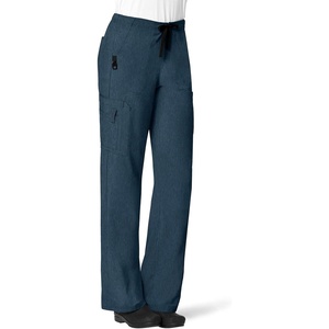 Cross-Flex Women’s Boot Cut Cargo Scrub Pant(Navy Heather)