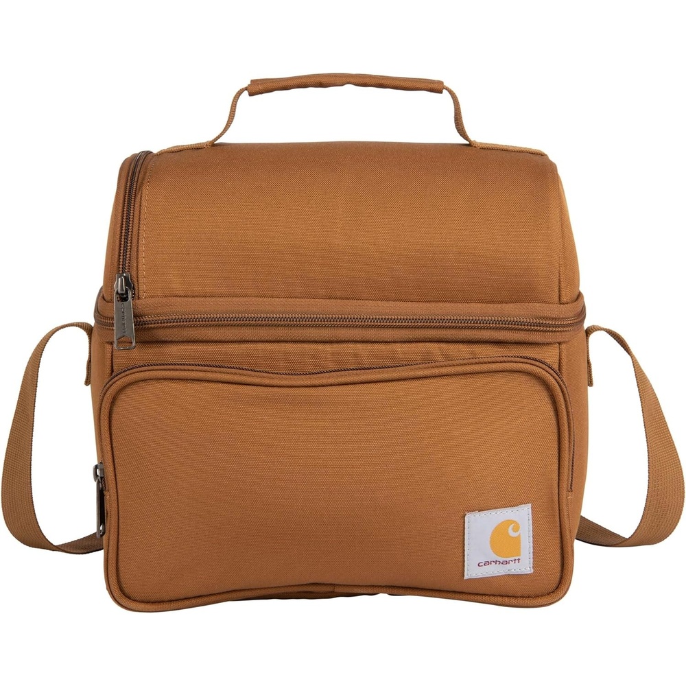 image:imageCarhartt Camping Cooler Worksite Lunchbox Soft Shell Lunch Bag for Construction Sites Work and Everyday Use BlackBrown