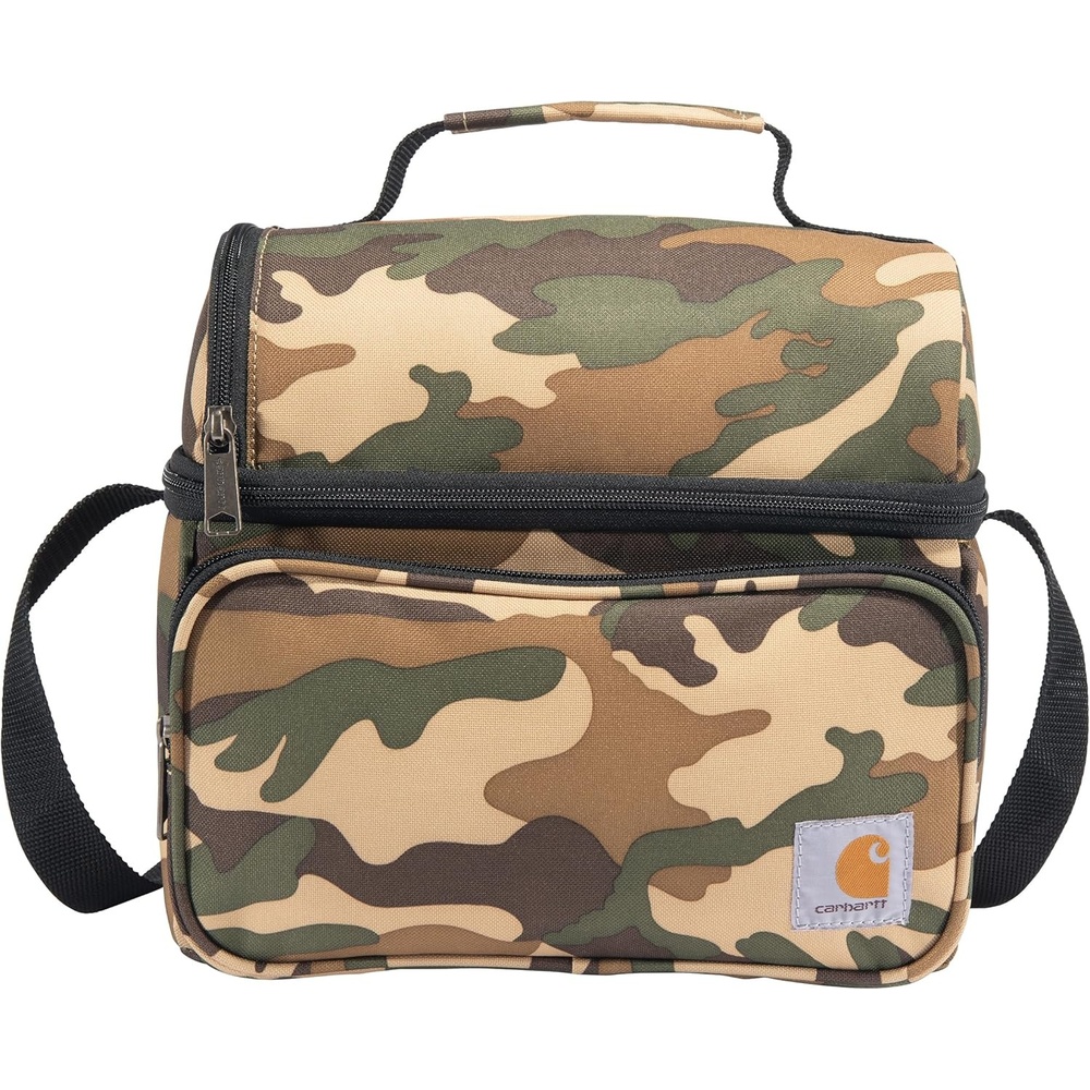 image:imageCarhartt Camping Cooler Worksite Lunchbox Soft Shell Lunch Bag for Construction Sites Work and Everyday Use BlackCamo