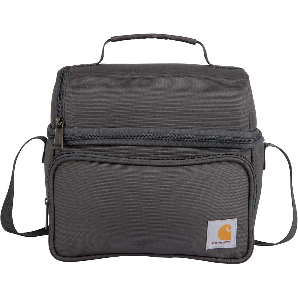 image:imageCarhartt Camping Cooler Worksite Lunchbox Soft Shell Lunch Bag for Construction Sites Work and Everyday Use BlackGray