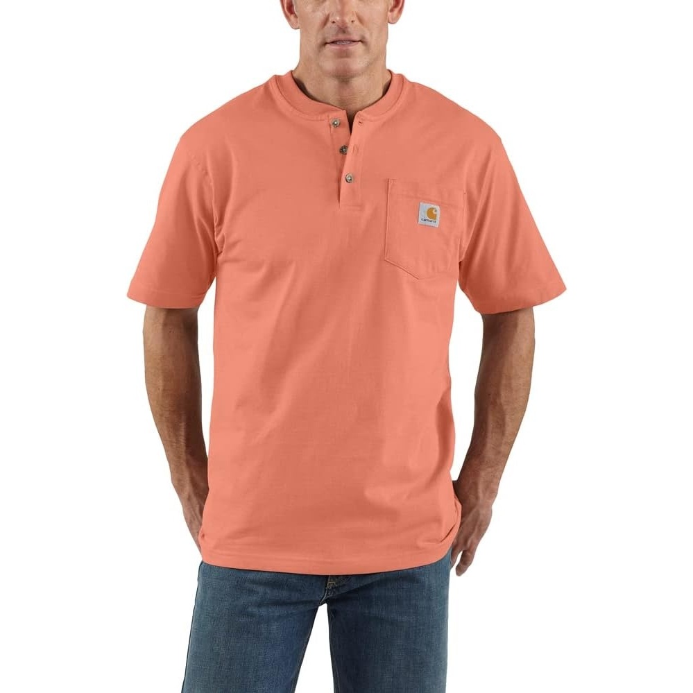 image:imageCarhartt Mens Dearborn Loose Henley TShirtTerracotta