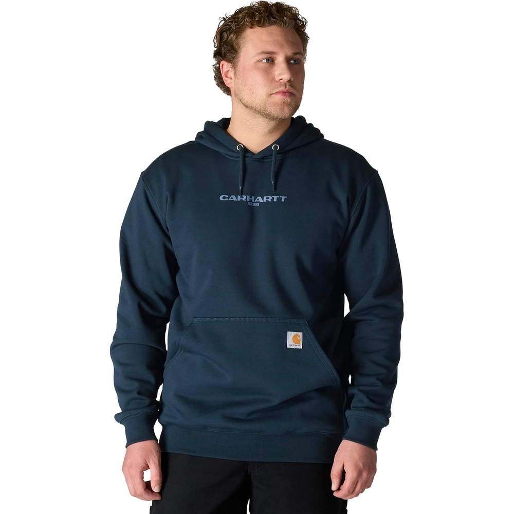 image:imageCarhartt Mens Rain Defender Loose Fit Midweight 1889 Graphic SweatshirtNew Navy