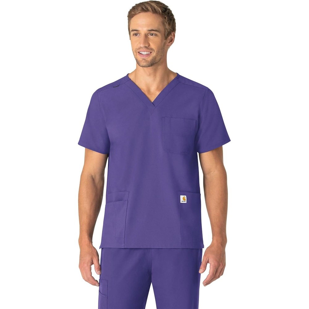 image:imageCarhartt Scrubs C15013 Unisex Force Modern Fit VNeck TopGrape