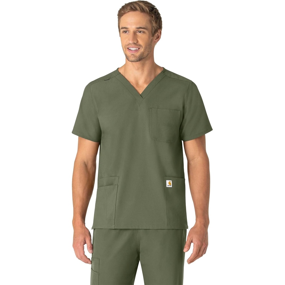 image:imageCarhartt Scrubs C15013 Unisex Force Modern Fit VNeck TopOlive