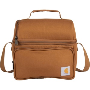 Carhartt Camping Cooler, Worksite Lunchbox, Soft Shell Lunch Bag for Construction Sites, Work and Everyday Use, Black(Brown)