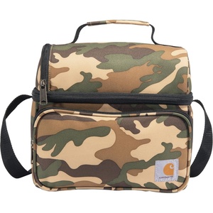 Carhartt Camping Cooler, Worksite Lunchbox, Soft Shell Lunch Bag for Construction Sites, Work and Everyday Use, Black(Camo)