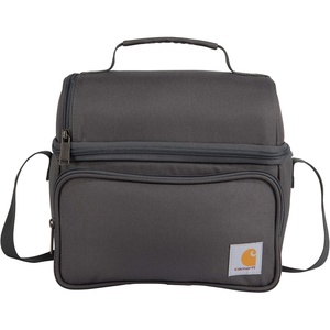 Carhartt Camping Cooler, Worksite Lunchbox, Soft Shell Lunch Bag for Construction Sites, Work and Everyday Use, Black(Gray)