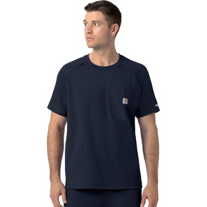 Carhartt Force Cross-Flex Knit Men’s Crew Neck Scrub Top(Navy)